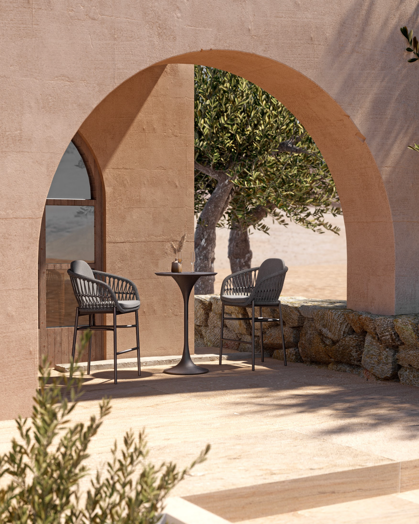 Banco Bar Bari charcoal