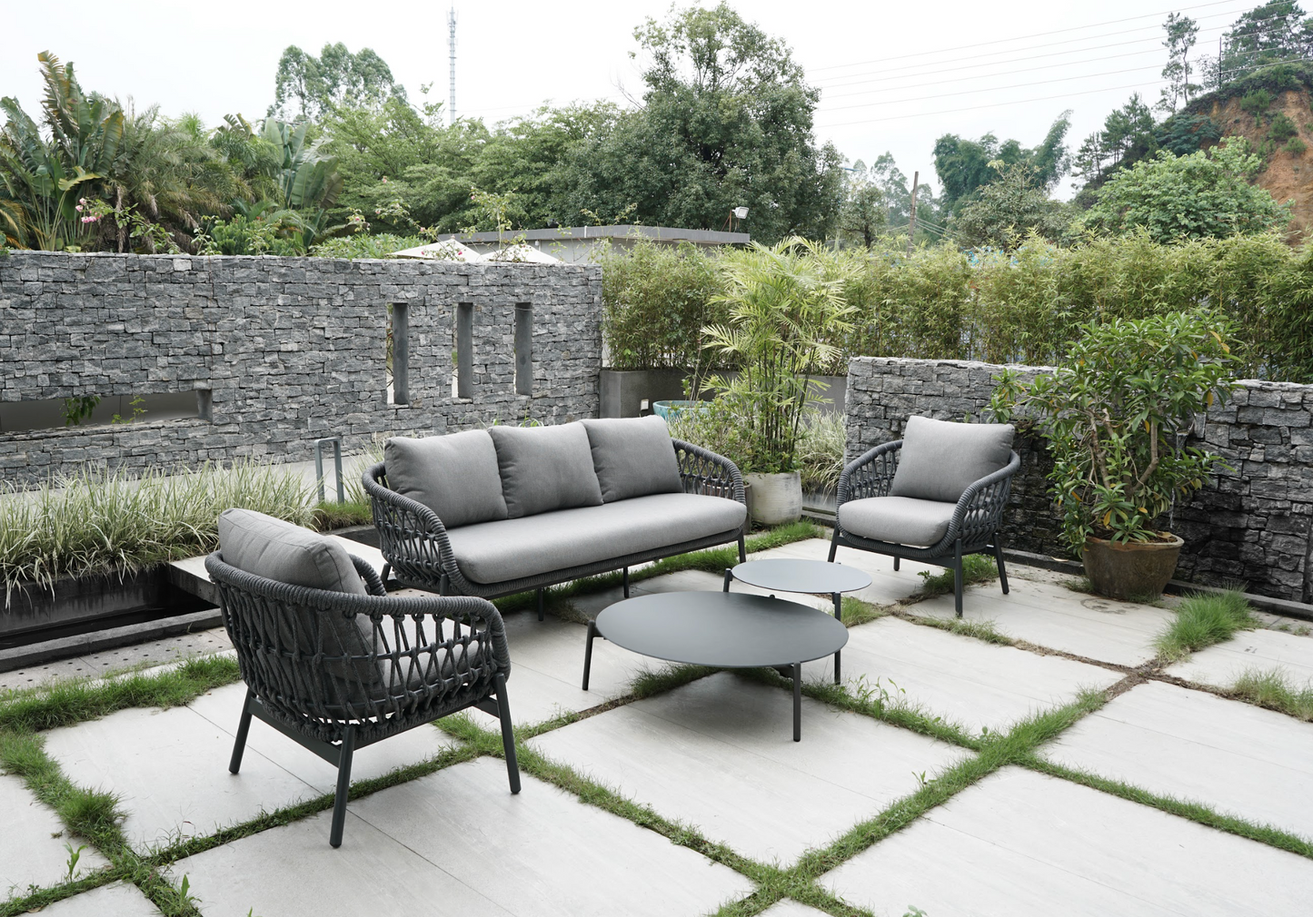 Sillón Bari Charcoal 3 Plazas