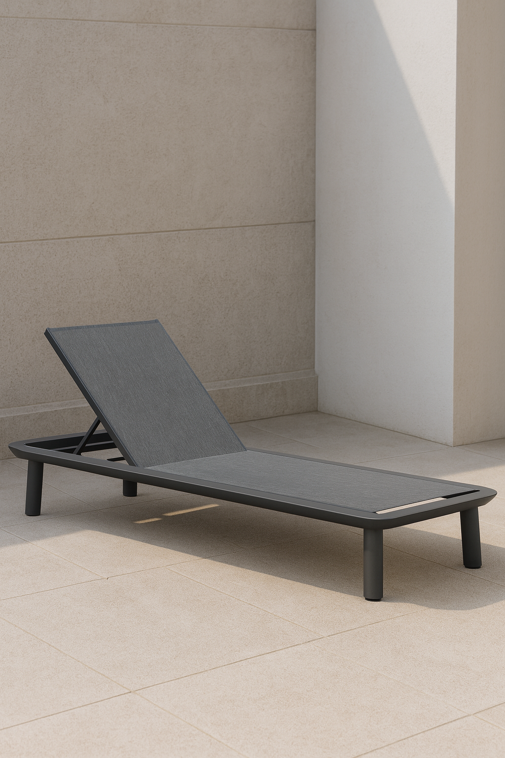 Camastro Rhondo Charcoal con Antracita