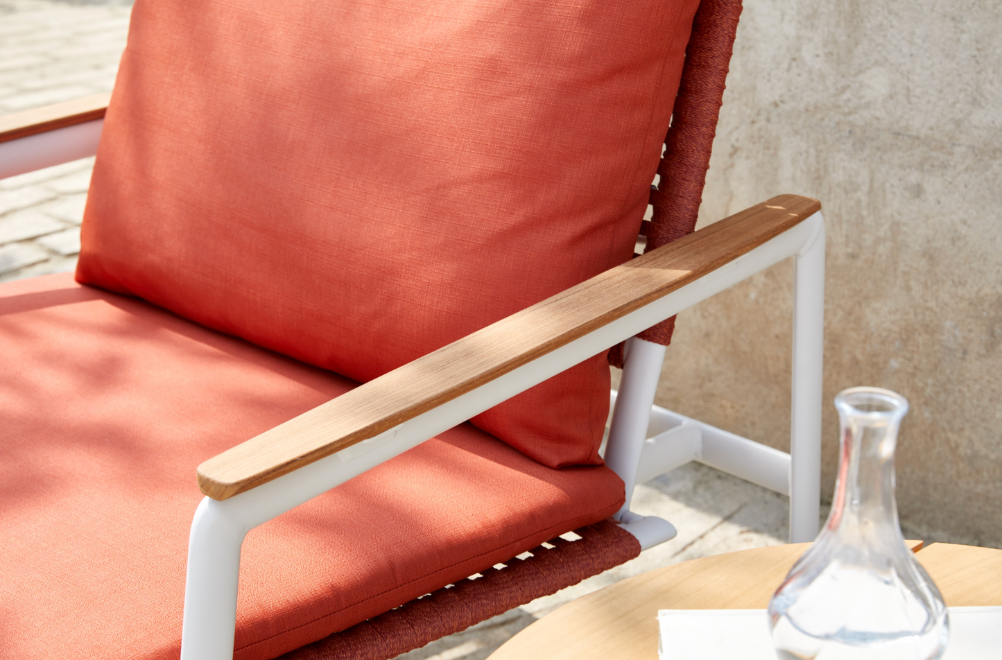 Sillón Cacau Individual Blanco/Terracota