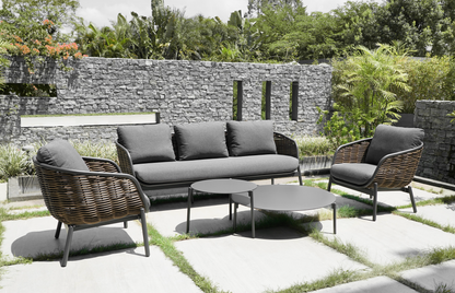 Sillón Bari Reed Charcoal 3 plazas