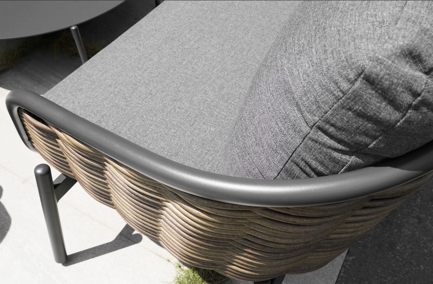 Sillón Bari Reed Charcoal 2 plazas