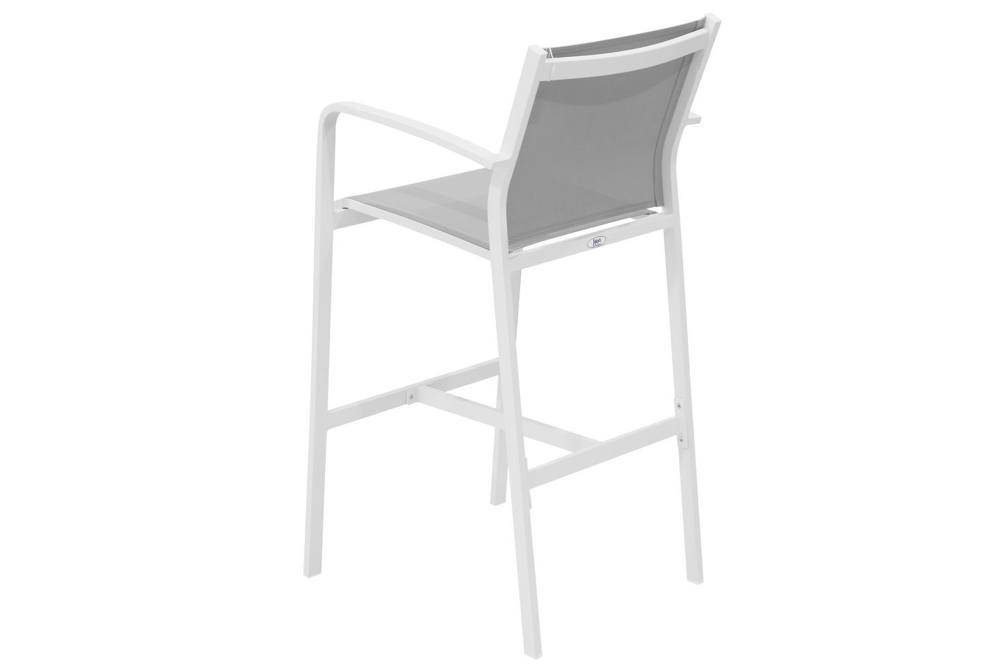 Banco de Bar Luis Blanco con Gris