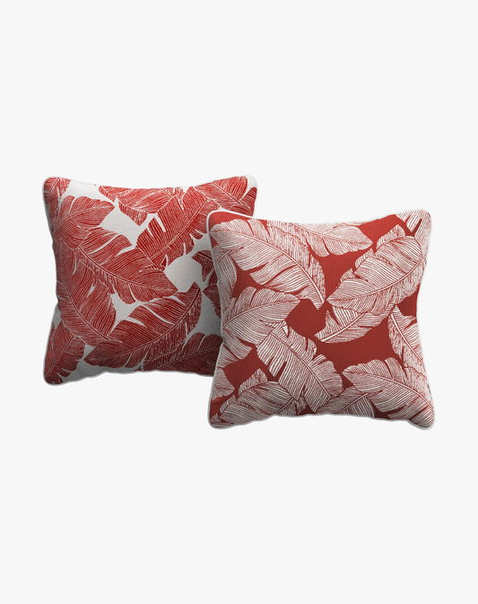 Cojín Salmón Warmly Hojas Grandes