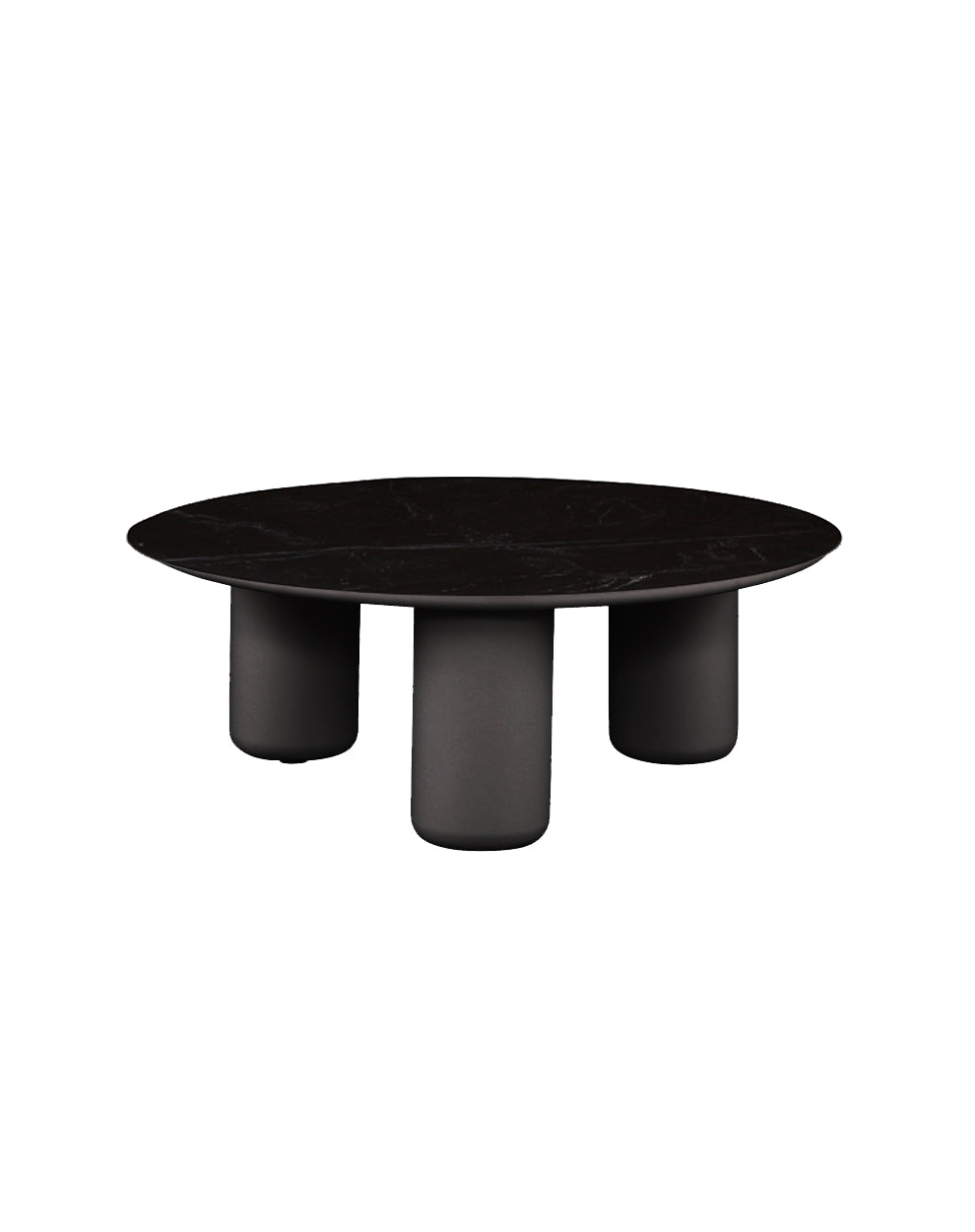 Mesa de Centro Diamante Redonda Charcoal 80x32 Negro ink