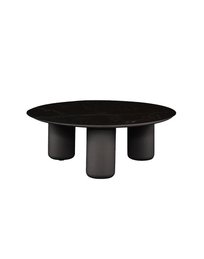 Mesa de Centro Diamante Redonda Charcoal 80x32 Negro ink