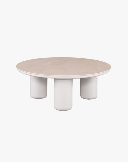 Mesa de Centro Diamante Redonda Beige 80x32 Timber ice