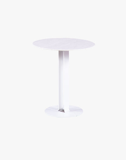 Mesa Lateral Sol Blanca Redonda