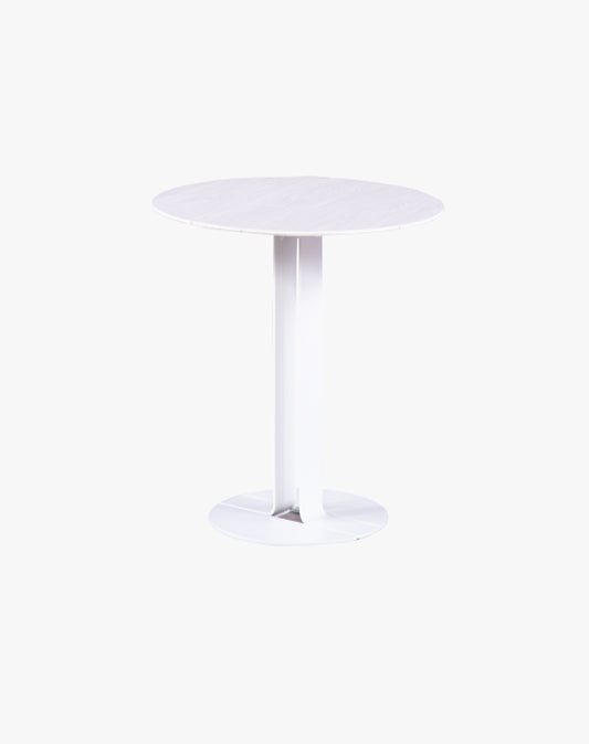 Mesa Lateral Sol Blanca Redonda