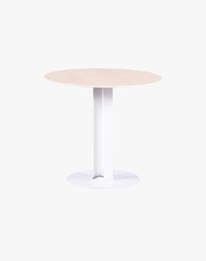 Mesa Lateral Sol Beige Redonda