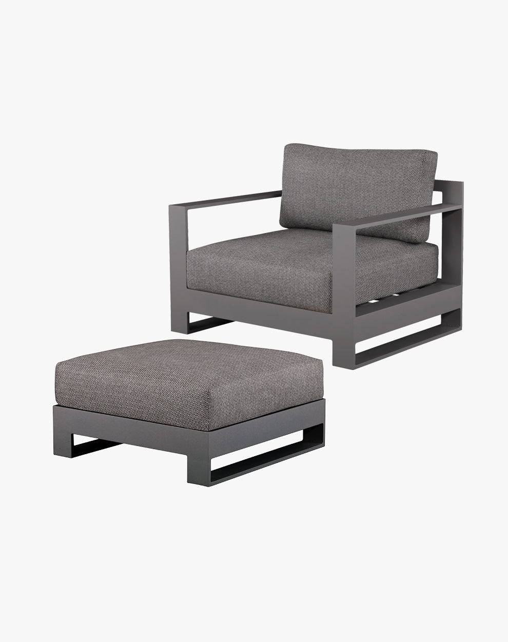 Sillón Diamante Individual Charcoal C/Taburete
