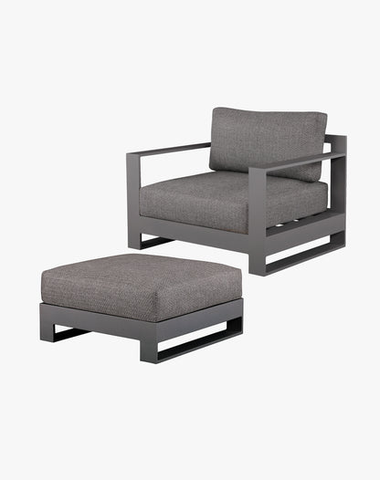 Sillón Diamante Individual Charcoal C/Taburete