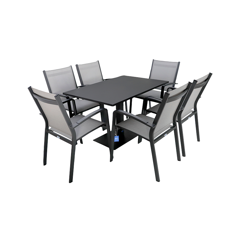 Comedor Iris Charcoal Rectangular